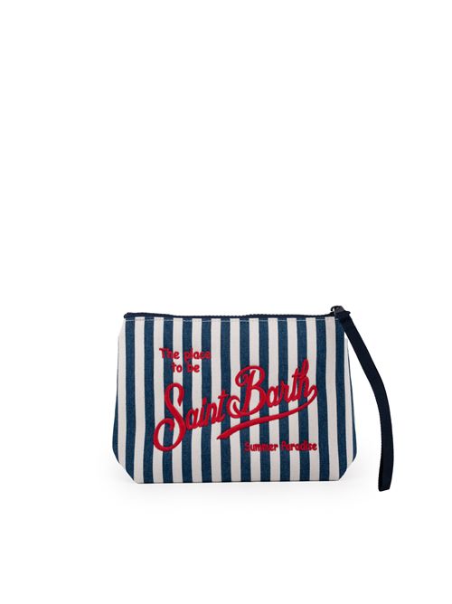 Pochette Aline denim a righe Mc2 Saint Barth | ALINE DENIM02082H STRIPES 6141 EMB